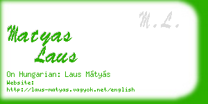 matyas laus business card